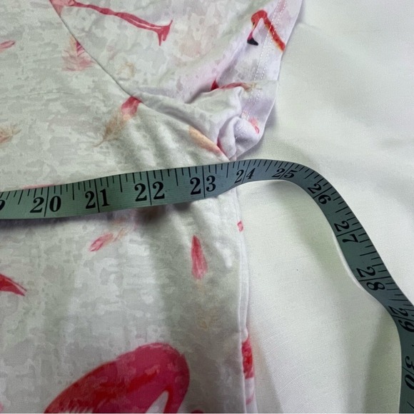 Astrology Summer Flamingo Print Women's XXL Pink and White Short Sleeves - Picture 9 of 9